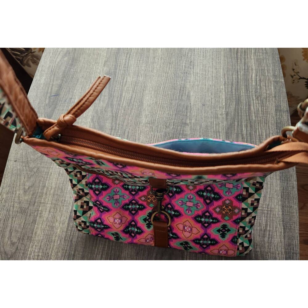 Mandala Crossover Handbag Multicolor Adjustable Strap Fabric - Picture 7 of 11